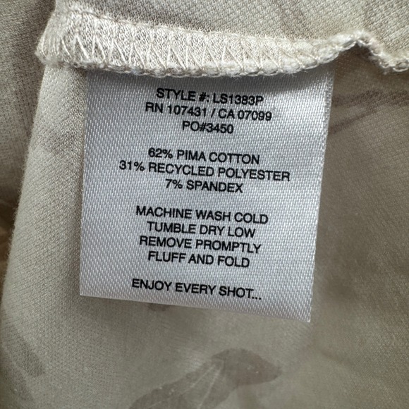 Linksoul Golf Polo Shirt Mens Size Medium Floral Print Short Sleeve Button Up - Picture 7 of 11